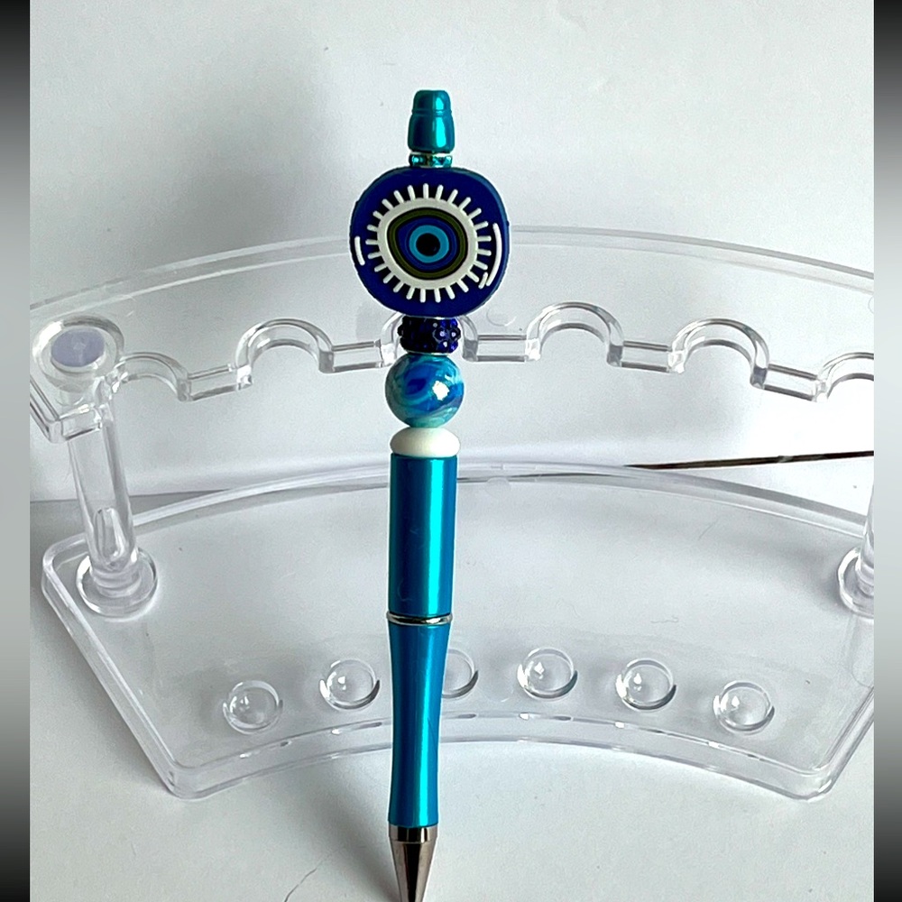 Evil Eye Blue Bling Handmade Writing Pen